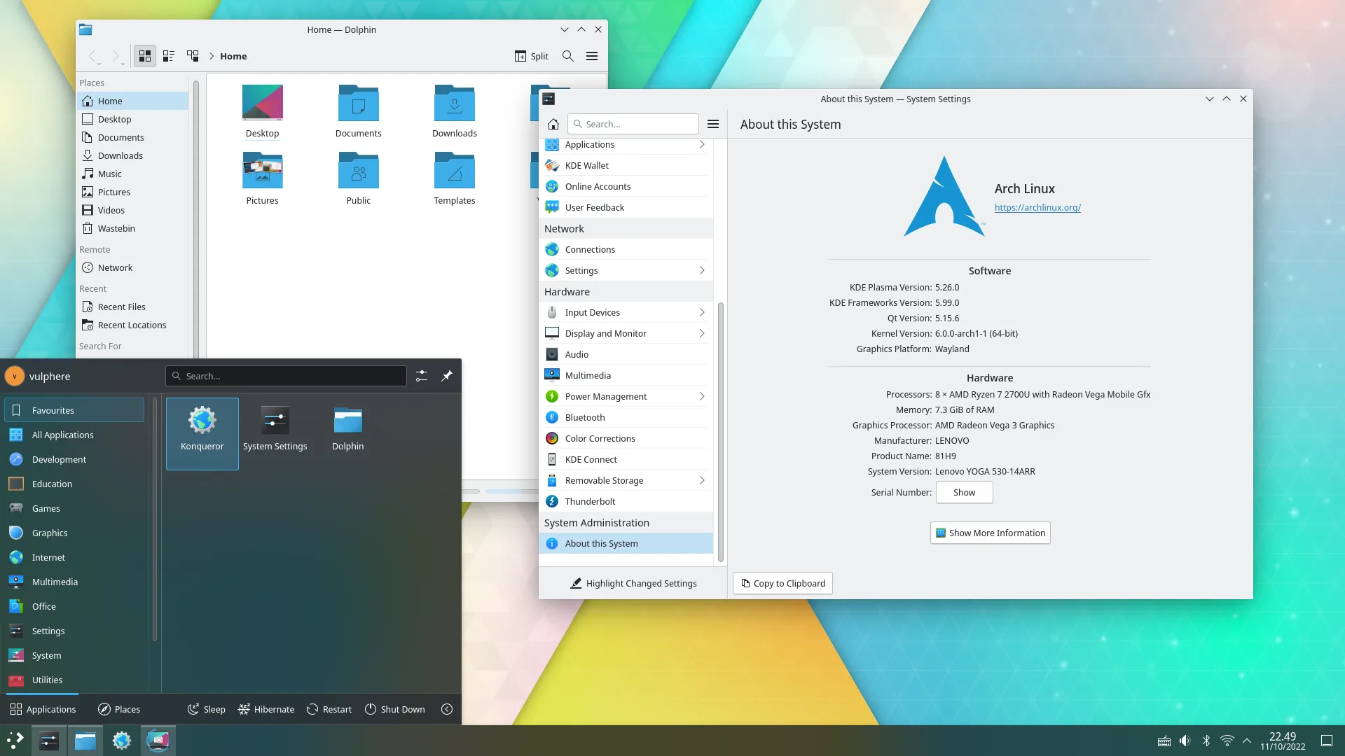 KDE Plasma KDE Plasma 的屏幕截图