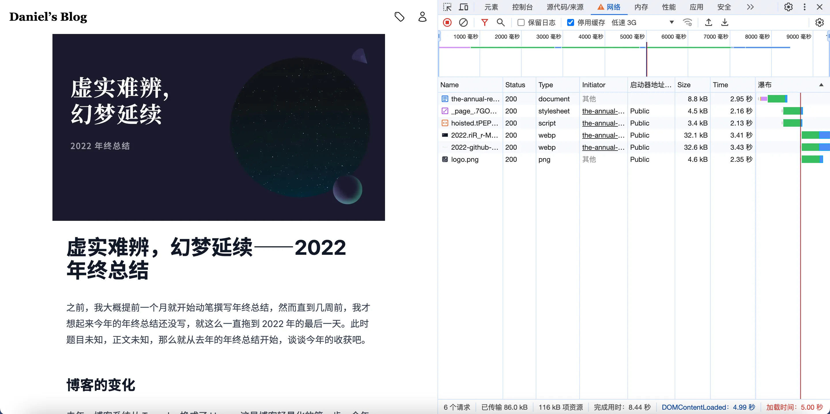 Astro 文章页资源加载情况